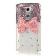 Spritech(TM) LG G Stylo Hard Case,Bling Crystal 3D handmade Rhinestone Design Clear Phone Cover White Flower for... N11