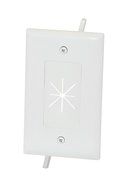 Datacomm 45-0014-WH Gang Cable Plate with Flexible Opening (White) (Discontinued by Manufacturer)