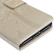 iPhone 7 Plus Case (5.5 inch) - Wallet Flip Folio Stand Case Embossed Flower Tree PU Leather Case Shockproof Soft... N45