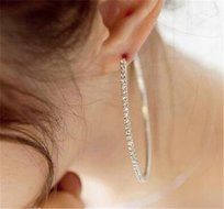 Ear Hoop FASHION SHINE Crystal Rhinestone Dangle Earrings Party Jewelry ue50 N5