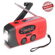 Emergency radio, Sokos Weather Radio Hand Crank, Solar Hand Crank Self Powered AM/FM/NOAA Weather Radio, LED Flashlight... N2