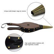 Wood Bellows, Pretty Handy Fireplace Bellows 16" x 7" Air Bellow Fireplace Blower Leather Bellows Fire Bellows... N2