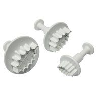 Knights Bridge Global Local PME Veined Holly Leaf Plunger Cutters, Set of 3 N4