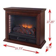 Pleasant Hearth Sheridan Mobile Fireplace, GLF-5002-68 (Complete Set) w/ Gift: Premium Microfiber Cleaner N3