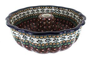 Polish Pottery Golden Pastures Bundt Pan