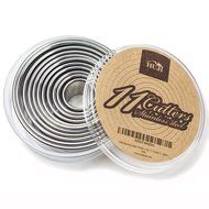 HUJI Stainless Steel Professional Plain Round Pastry Dough Cutter Set for Baking Cookies Pie Pops Kitchen (1,... N15