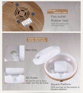 Aphse Electric Ultrasonic Humidifier Diffuser Aromatherapy Essential oil Diffuser,120ML Whisper-Quiet,Enjoy Aromatherapy... N32