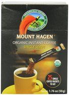 Mount Hagen Organic Instant Regular Coffee, 25 Count Single Serve packet Net wt 1.76 oz (50g) N6