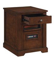 Portable Infrared Quartz Heater with Drawer, Cherry