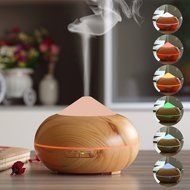 Aromatherapy Essential Oil Diffuser,Werleo 250ml Wood Grain Ultrasonic Cool Mist Whisper Quiet Aroma Air Humidifier... N15