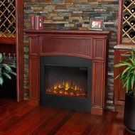 Bradford Slim Wall Mount Electric Fireplace, Features remote control, programmable thermostat, timer function,... N4