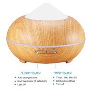 Aromatherapy Essential Oil Diffuser,Werleo 250ml Wood Grain Ultrasonic Cool Mist Whisper Quiet Aroma Air Humidifier... N16