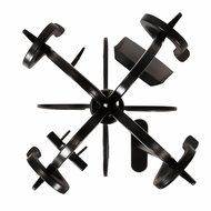 Clevr 29.5" 5pcs Fireplace Tool Set wood N3