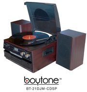 7-in-1 Boytone BT-21DJM-CDSP Full Size 3 Speed Turntable 33/45/78 Rpm, Belt Drive, CD, Cassette Player AM/FM/...