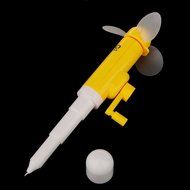 Safe Portable Hand Crank Mini Fan Travel cooling Kids Toy-Yellow N2