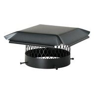 Single Flue 18 Inch Round Bolt-On Cover Draft King Galvanized - Black