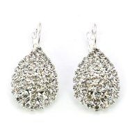 Hot Fashion Silver Women Crystal Rhinestone Dangle Hoop Earrings Wedding Jewelry N5