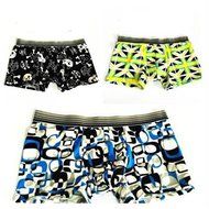 KAKA(TM) Men&#039;s Boxer Underwear Cartoon Pattern Breathable Absorbent Briefs 3-Pcs Set-(24-29inch/40-55kg)-L N2