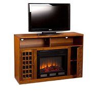 Genevieve Antique White Media Tv Stand Electric Fireplace up to 50" N6