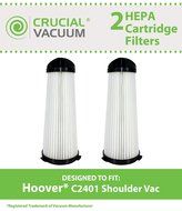 2 Hoover C2401 Washable HEPA Filters, Part # 2KE2110000 &amp; 2-KE2110-000, Designed &amp; Engineered by Crucial Vacuum