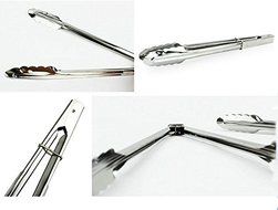 Stainless Steel Food Leg Scallop Tongs Locking Tong New N7