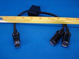 13-PIN Y ADAPTER T SPLITTER 1 MALE 2 FEMALE CABLE PATCH CORD AUDIO LEAD FOR CLARION C-BUS. GETWIREDUSA #188C N2
