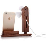 InaRock Wooden Desktop Cell Phone Holder Docking Stand and Mini USB Powered Table Desk Personal Fan with Fan Control... N4
