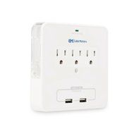 Cable Matters 6-Outlet Wall Mount Surge Protector with 2.4A Dual USB Charging N5