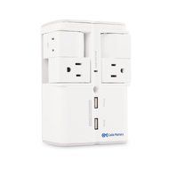 Cable Matters 6-Outlet Wall Mount Surge Protector with 2.4A Dual USB Charging N6