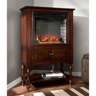 Southern Enterprises Catalyne Vertical Console Fireplace - Mahogany N7