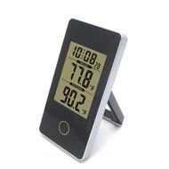 DYKIE Wireless Weather Station Black with Indoor Outdoor Temperature Digital Alarm Clock N4
