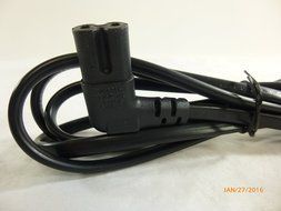 12 Foot Replacement TV Power Cord for Samsung PN 3903-000853 3903-000599 90&deg; Angled 2 prong Figure 8