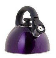 Home Basics Stainless Steel Tea Kettle (Purple)