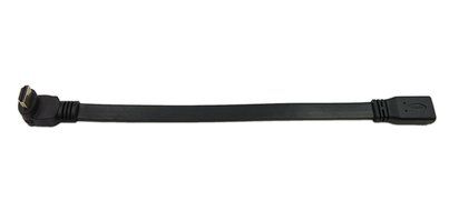 LEMENG 1FT Flat Slim High Speed HDMI Extension Cable A Female to 90 Degree Up Angle A Male Cable