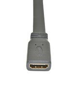 LEMENG 1FT Flat Slim High Speed HDMI Extension Cable A Female to 90 Degree Up Angle A Male Cable N2