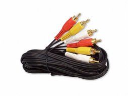 Your Cable Store 25 Foot RCA Audio / Video Cable 3 Male To 3 Male