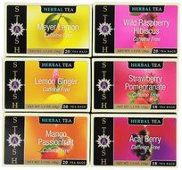 Stash Tea Fruity Herbal Tea Six Flavor Assortment, 18-20 Count Tea Bags in Foil (Pack of 6) N3