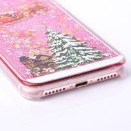 iPhone 7 Case, PHEZEN Christmas Tree Santa Claus Design Cool Quicksand Moving Stars Bling Glitter Floating Dynamic... N4