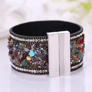 AutumnFall&reg; Women Bohemian Magnetic Clasp Bracelets Wrist Chains (Black) N6
