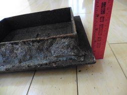 The Vaughn Foundry Co Stove cleanout door Cast iron Norwich Antique wall insert N4