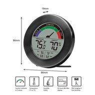 Thermometer &amp; Hygrometer Weather Station with Color Comfort Meter in Metal Casing (BRONZE) N14