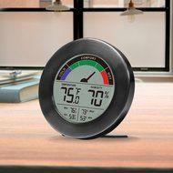 Thermometer &amp; Hygrometer Weather Station with Color Comfort Meter in Metal Casing (BRONZE) N15