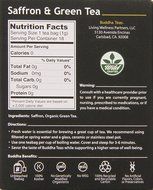 Buddha Teas Saffron &amp; Green Tea, 18 Count N4