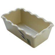 Large Ceramic Casserole Baker and Oven to Table 1 1/2 Quart Deep Serving Dish with Decorative Hand Painted Lavender... N24