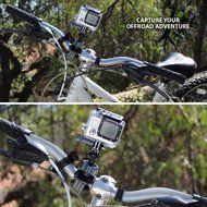 Action Camera Ski Pole Mount with 2 MicroFiber Cloths by USA Gear - Works With GoPro Hero4 , Ion Air Pro 3 , Drift...