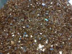Outdoor Great Room Copper Reflective Crushed Glass, 5-Pound