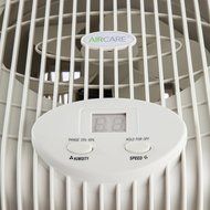 AIRCARE 3D6 100 Mini-Console-Style Evaporative Humidifier, White and Midnight Blue N5