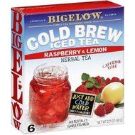 Bigelow Cold Brew Iced Tea Raspberry &amp; Lemon Herbal Tea, 6 count, 2.11 oz