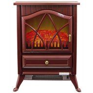 AKDY 16" Retro-Style Floor Freestanding Vintage Electric Stove Heater Fireplace AK-ND-18D2P (Pure White) N13