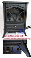 AKDY 16" Retro-Style Floor Freestanding Vintage Electric Stove Heater Fireplace AK-ND-18D2P (Pure White) N15